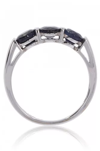 Fehér arany kék zafír köves gyűrű 81890