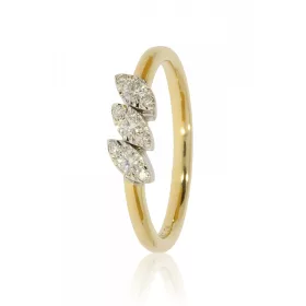 Sárga arany gyémánt köves gyűrű 81901