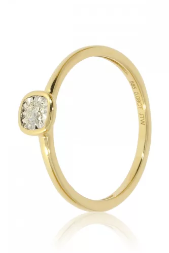 Sárga arany gyémánt köves gyűrű 81903