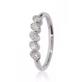 Fehér arany gyémánt köves gyűrű 81904