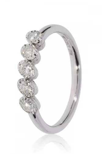 Fehér arany gyémánt köves gyűrű 81904