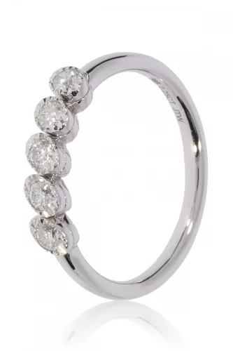 Fehér arany gyémánt köves gyűrű 81904