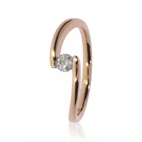 Vörös arany gyémánt köves gyűrű 81912