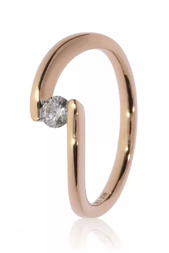 Vörös arany gyémánt köves gyűrű 81912