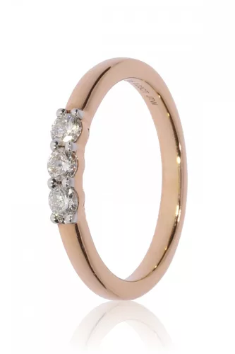 Vörös arany gyémánt köves gyűrű 81914