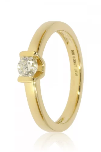 Sárga arany gyémánt köves gyűrű 81915