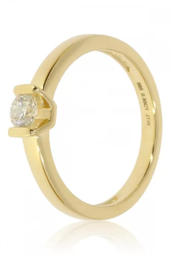 Sárga arany gyémánt köves gyűrű 81915