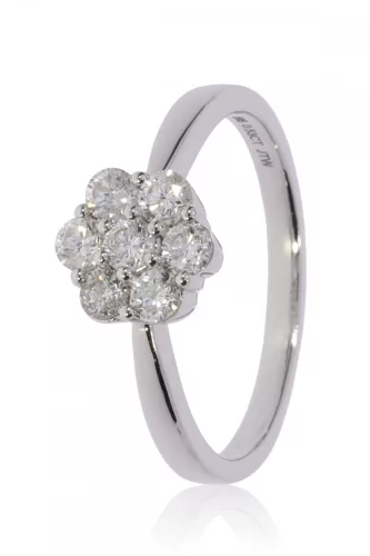 Fehér arany gyémánt köves gyűrű 81918