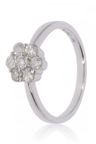 Fehér arany gyémánt köves gyűrű 81918