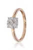 Vörös-Fehér arany gyémánt köves gyűrű 81941