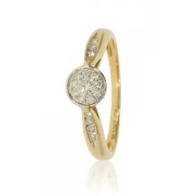 Sárga arany gyémánt köves gyűrű 81960