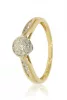 Sárga arany gyémánt köves gyűrű 81960