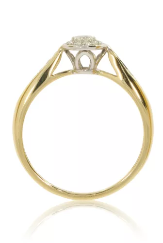 Sárga arany gyémánt köves gyűrű 81960