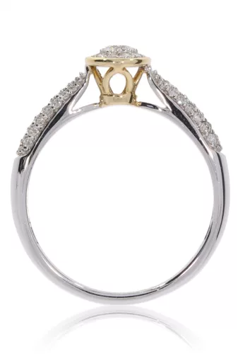 Fehér-Sárga arany gyémánt köves gyűrű 81961