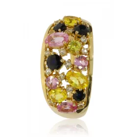 Sárga arany zafír köves gyűrű 81972