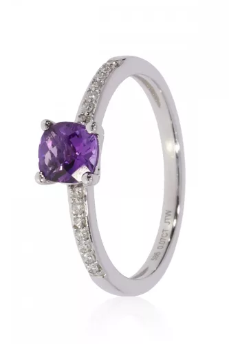 Fehér arany gyémánt köves gyűrű 81979