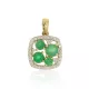 Sárga arany gyémánt és smaragd köves medál 81993