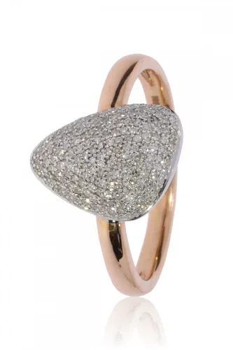 Vörös-Fehér arany gyémánt köves gyűrű 82008