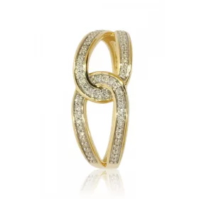 Sárga arany gyémánt köves gyűrű 82021