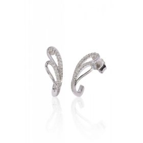 Fehér arany gyémánt köves stekkeres fülbevaló 82040