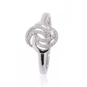 Fehér arany gyémánt köves gyűrű 82082