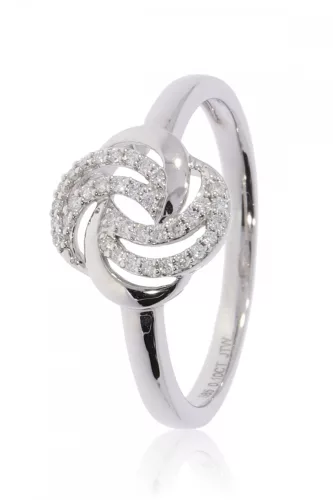 Fehér arany gyémánt köves gyűrű 82082