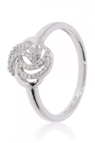 Fehér arany gyémánt köves gyűrű 82082