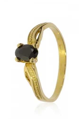 Sárga arany zafír köves gyűrű 82210