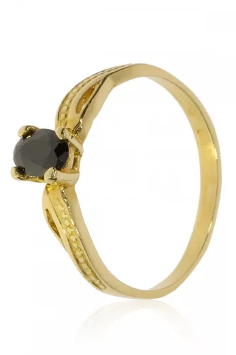 Sárga arany zafír köves gyűrű 82210