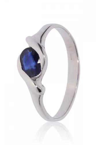 Fehér arany zafír köves gyűrű 82212