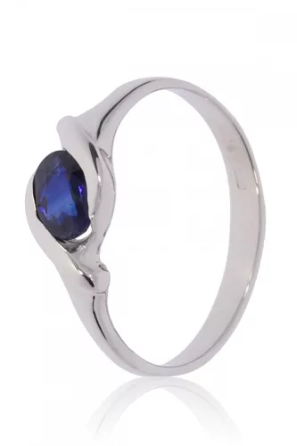 Fehér arany zafír köves gyűrű 82212