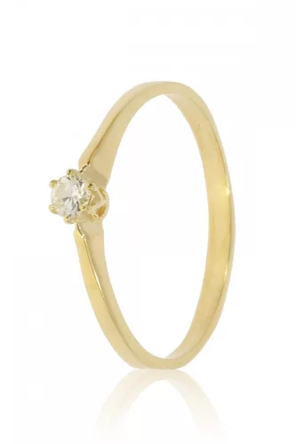 Sárga arany gyémánt köves gyűrű 82223