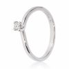 Fehér arany hullámos gyémánt gyűrű 0,20 ct kővel - 84335