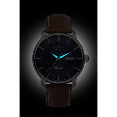 Zeppelin Atlantic 8466-4 automata férfi karóra – barna bőrszíj