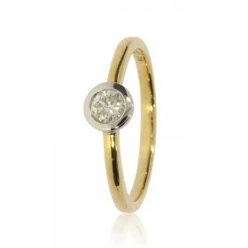 Sárga-Fehér arany gyémánt köves gyűrű 84992