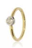 Sárga-Fehér arany gyémánt köves gyűrű 84992