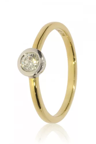 Sárga-Fehér arany gyémánt köves gyűrű 84992