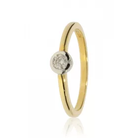 Sárga arany gyémánt köves gyűrű 84995