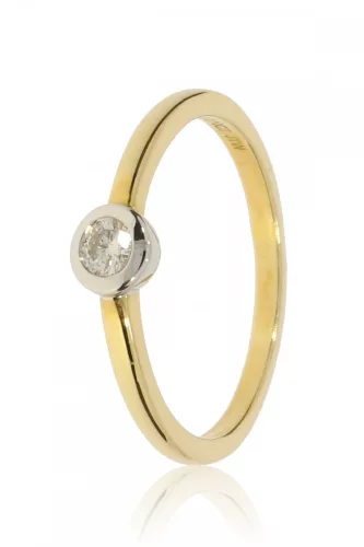 Sárga arany gyémánt köves gyűrű 84995