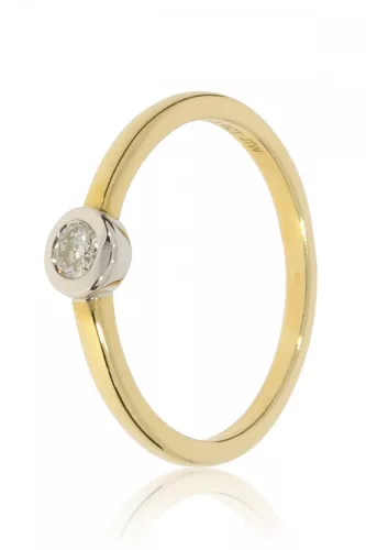 Sárga arany gyémánt köves gyűrű 84995