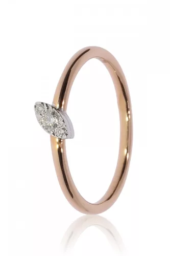 Vörös arany gyémánt köves gyűrű 84998