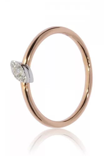 Vörös arany gyémánt köves gyűrű 84998