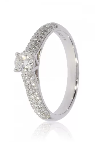 Fehér arany gyémánt köves gyűrű 85001