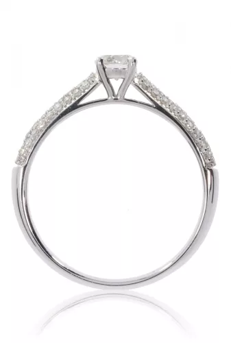 Fehér arany gyémánt köves gyűrű 85001