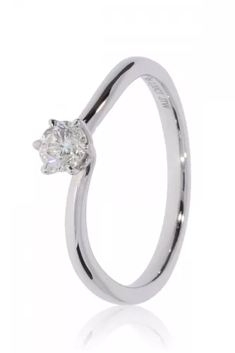 Fehér arany gyémánt köves gyűrű 85012