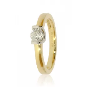Sárga arany gyémánt köves gyűrű 85014