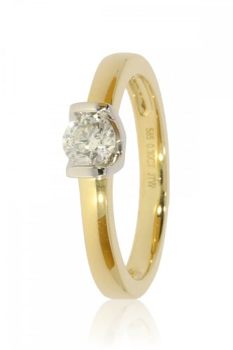 Sárga arany gyémánt köves gyűrű 85014