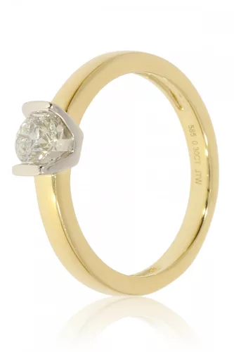 Sárga arany gyémánt köves gyűrű 85014