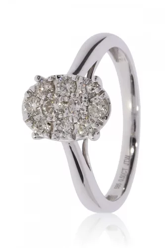 Fehér arany gyémánt köves gyűrű 85020