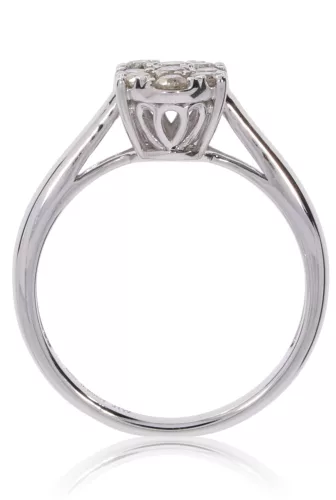 Fehér arany gyémánt köves gyűrű 85020